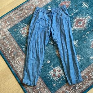 J crew denim linen pants